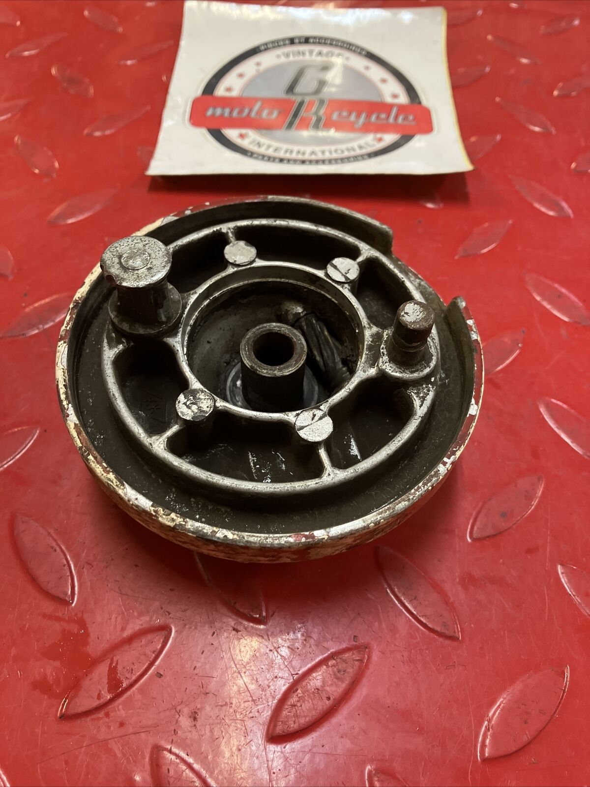 Kawasaki G4TR 1972 front brake panel hub drum cover plate