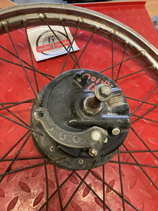 Honda XR100 1981 front wheel and brake panel