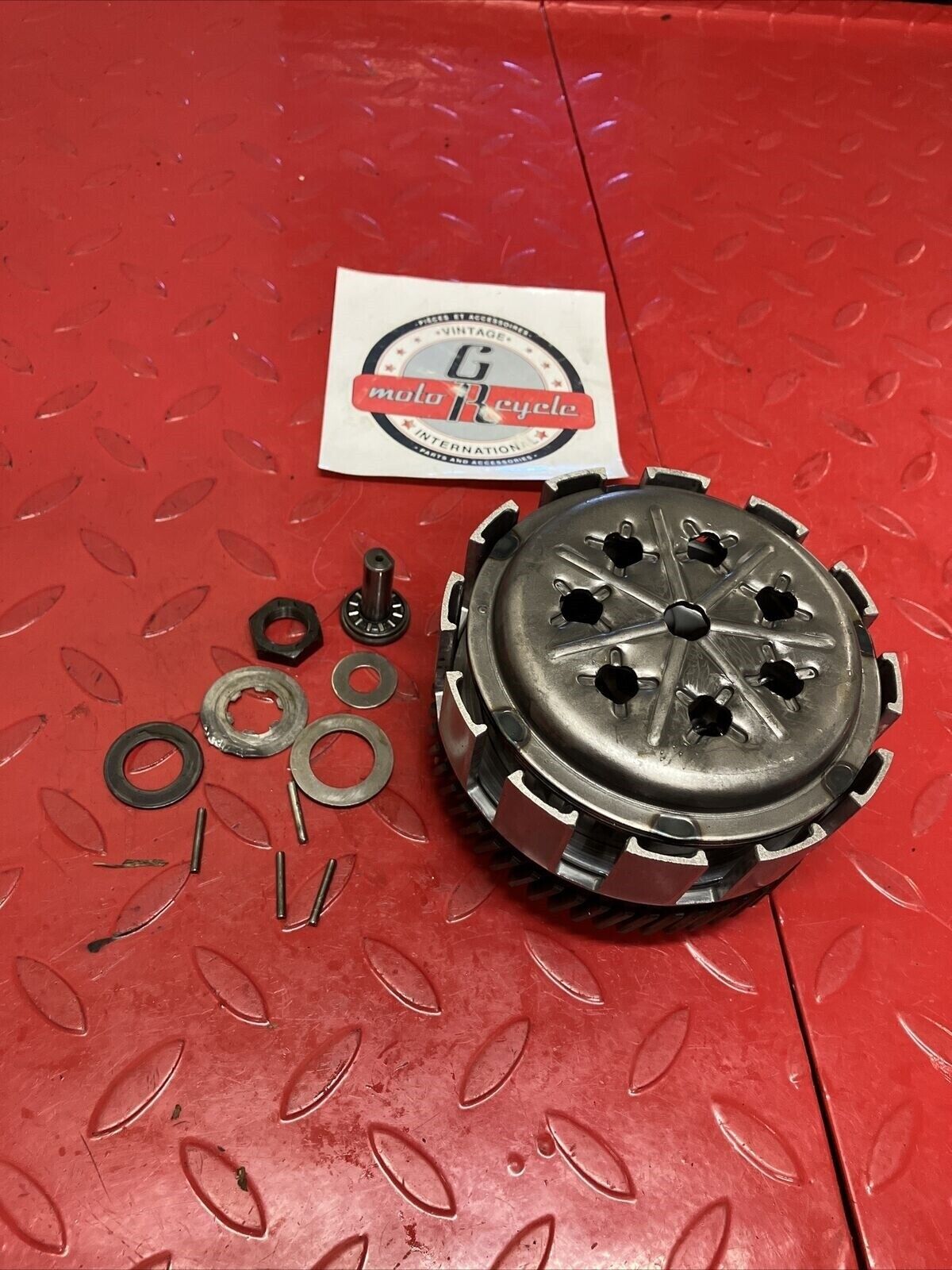 Suzuki DS100 1978 complete clutch assy basket hub pressure plate