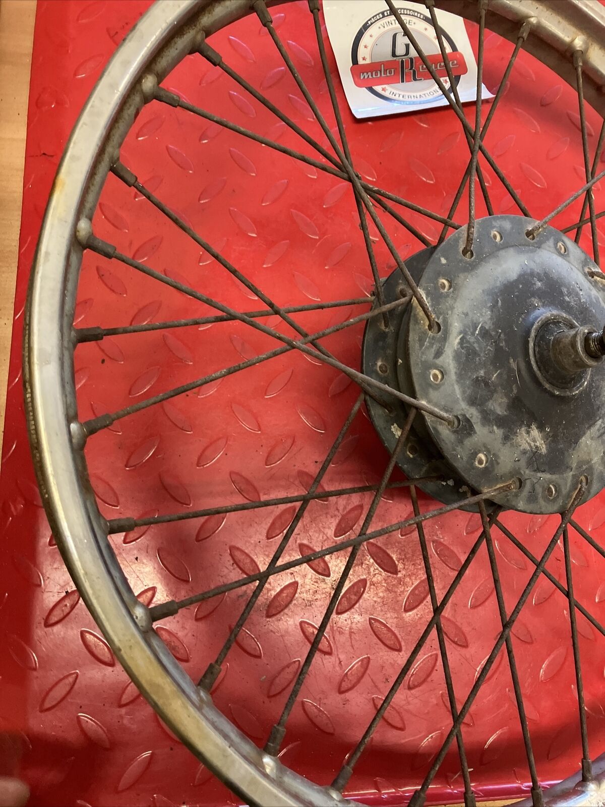 Honda XR100 1981 front wheel and brake panel