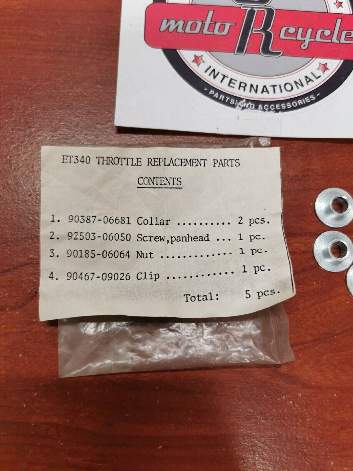 NOS Yamaha ET340 THROTTLE REPLAC. PARTS 90387-06681/92503-06050/90185-06064 Y69