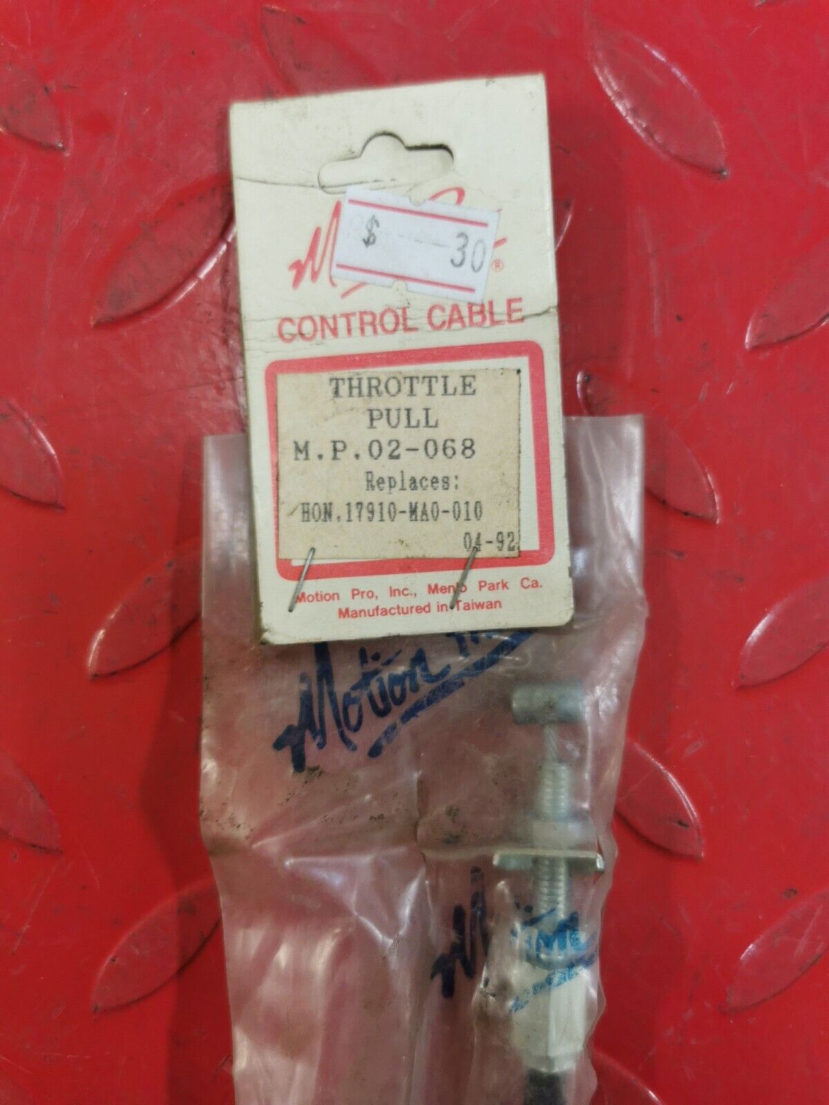 NOS MOTION PRO Honda 1981 1982 XR500R CABLE THROTTLE 17910-MA0-010 H30