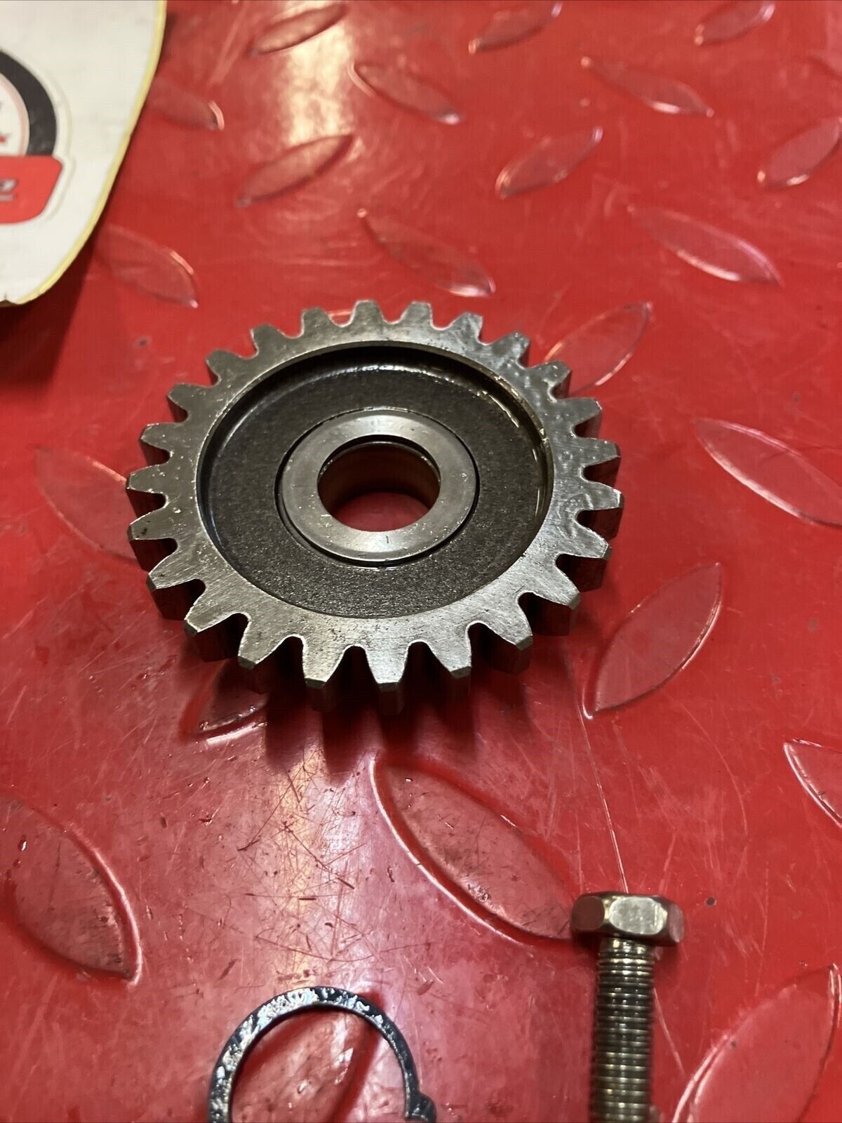 Suzuki RM125 1982 kickstarter kick starter spindle gear shaft spring 2