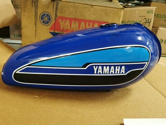 NOS Yamaha 1976 RD200 FUEL TANK (FRENCH BLUE) 398-24110-Y0-04