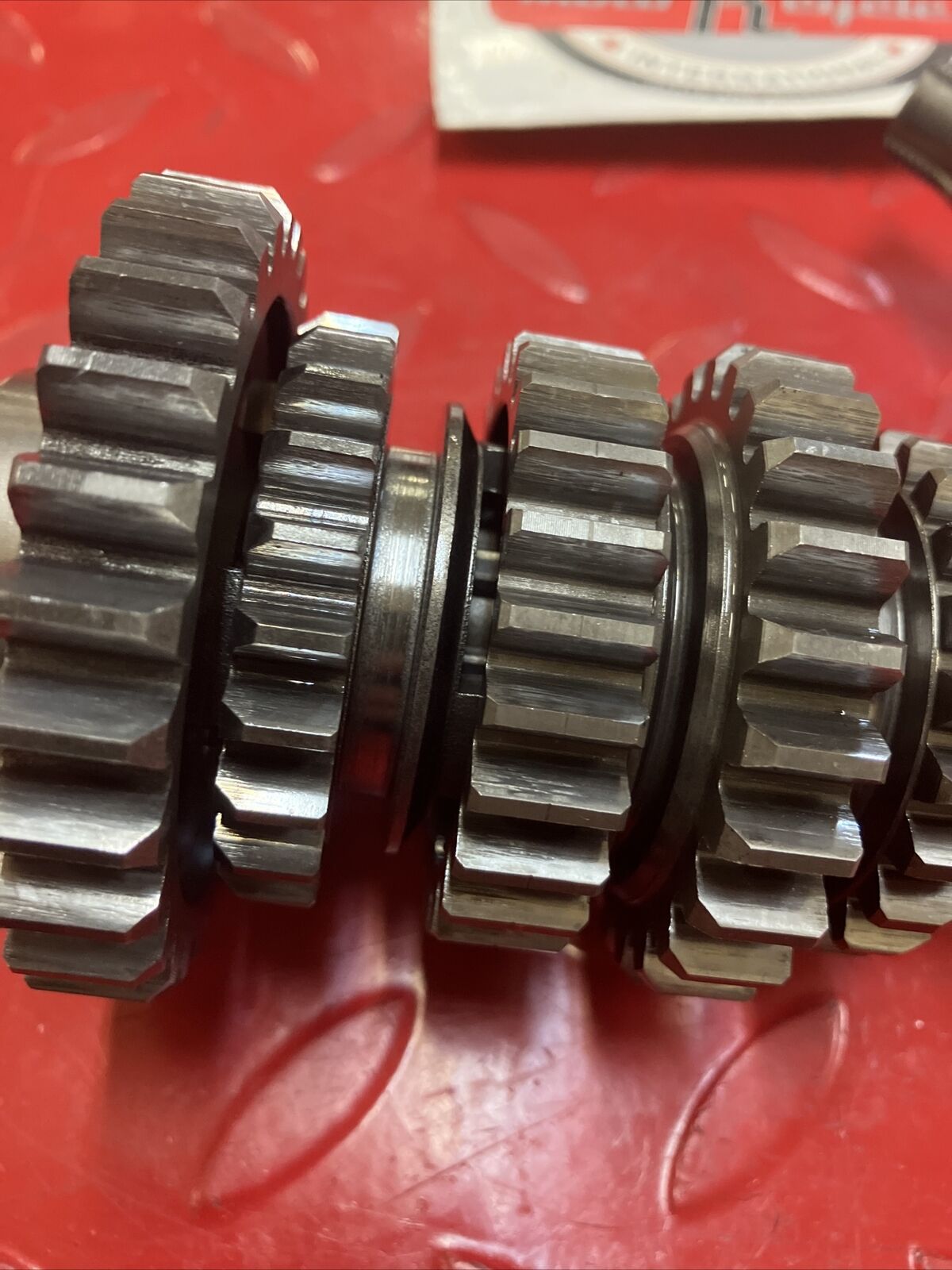 Suzuki RM125 1980 transmission mainshaft countershaft main counter shaft gear