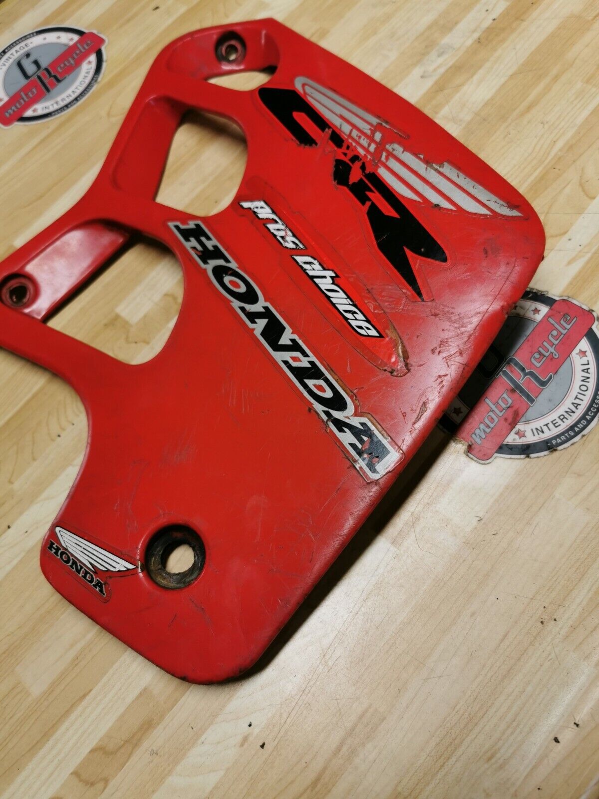 Honda CR250R 1989 right side cover panel radiator shroud plastic fairing 2