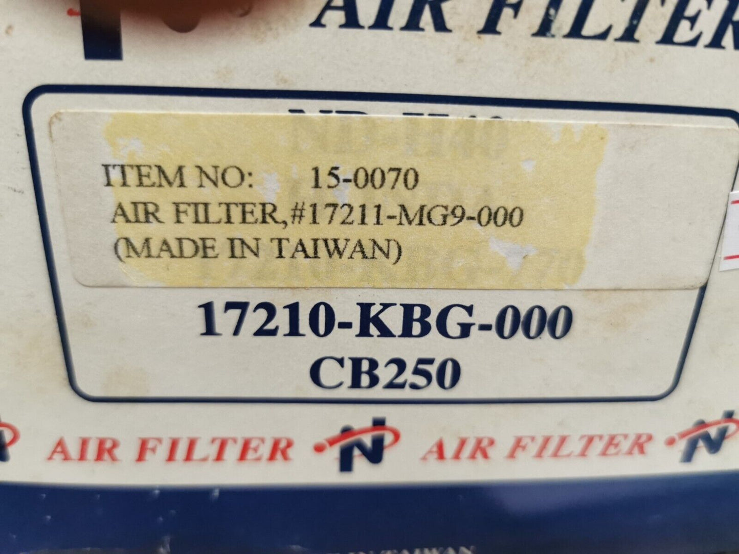 NOS ND HONDA CB250 HOLDER ELEMENT AIR FILTER 15-0070 J26
