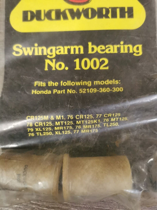 NOS DUCKWORTH CR125 MT125 TL250 SWINGARM BEARING 1002 52109-360-300 J19