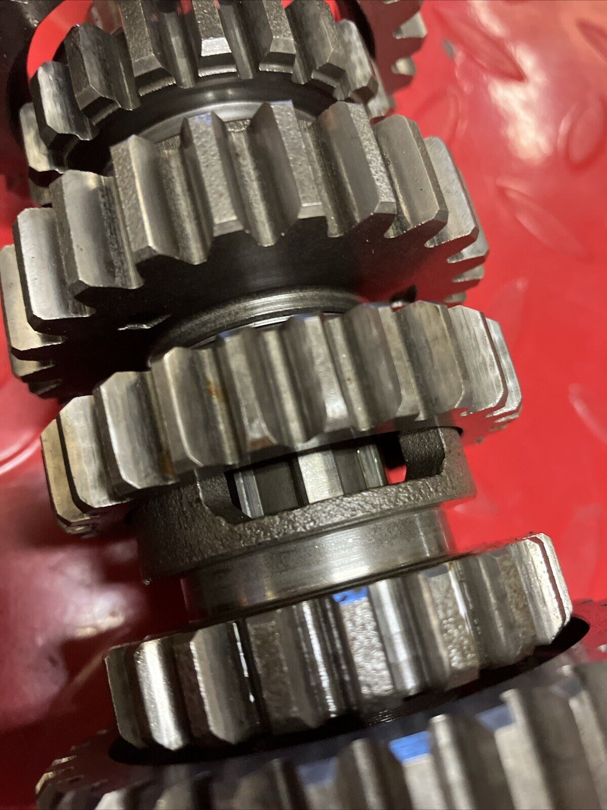 Yamaha YZ125 1983 Transmission mainshaft countershaft gear 1984 1985
