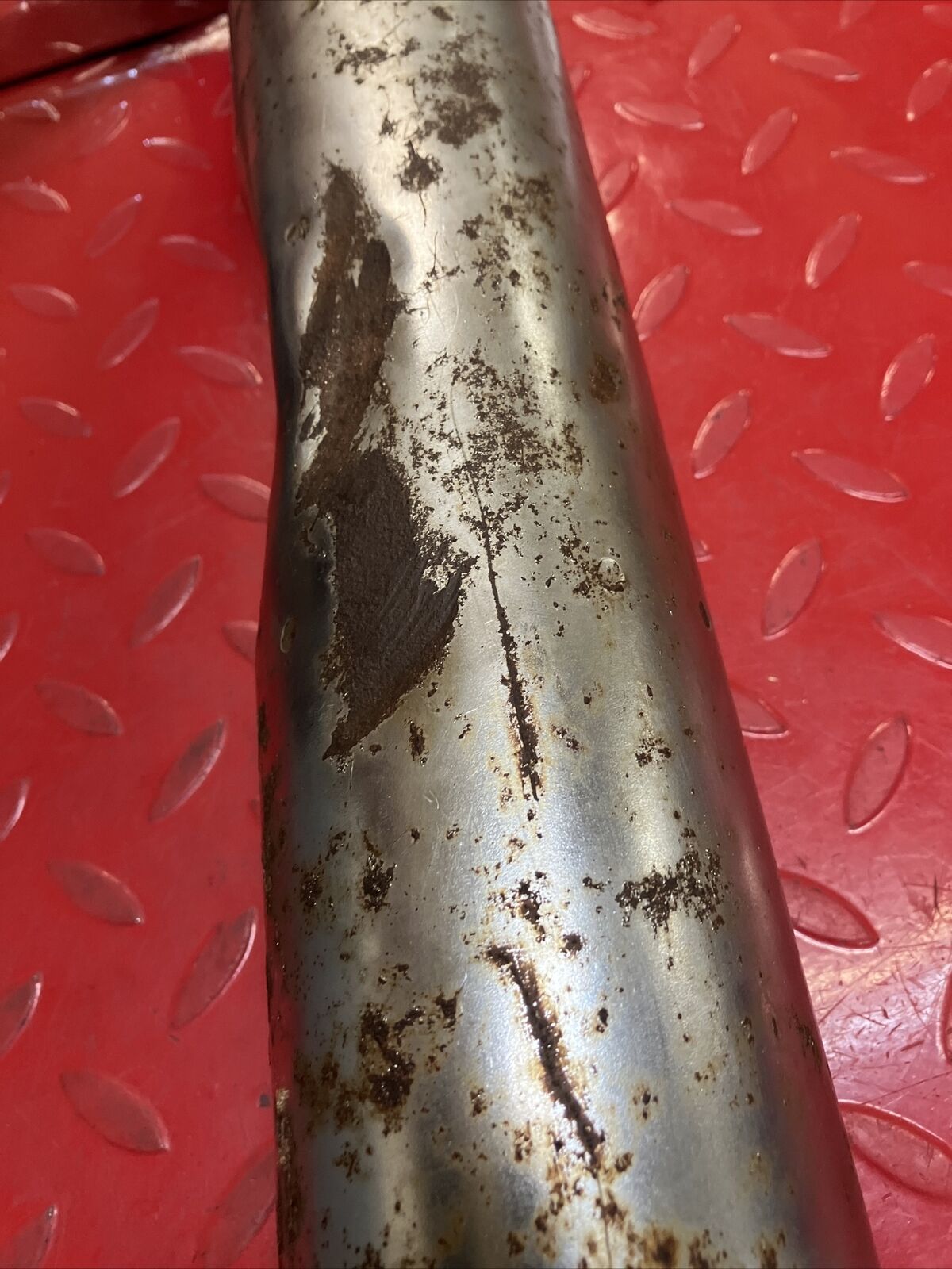 Yamaha RD400 1977 Left exhaust pipe silencer 1976 1978 2