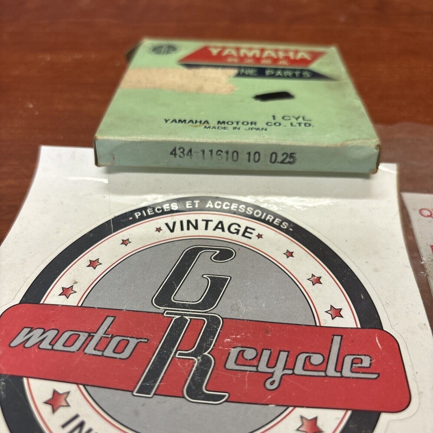 NOS Yamaha 1974 1976 1977 TY250 PISTON RING O/S 0.25 434-11610-10-00 Y174