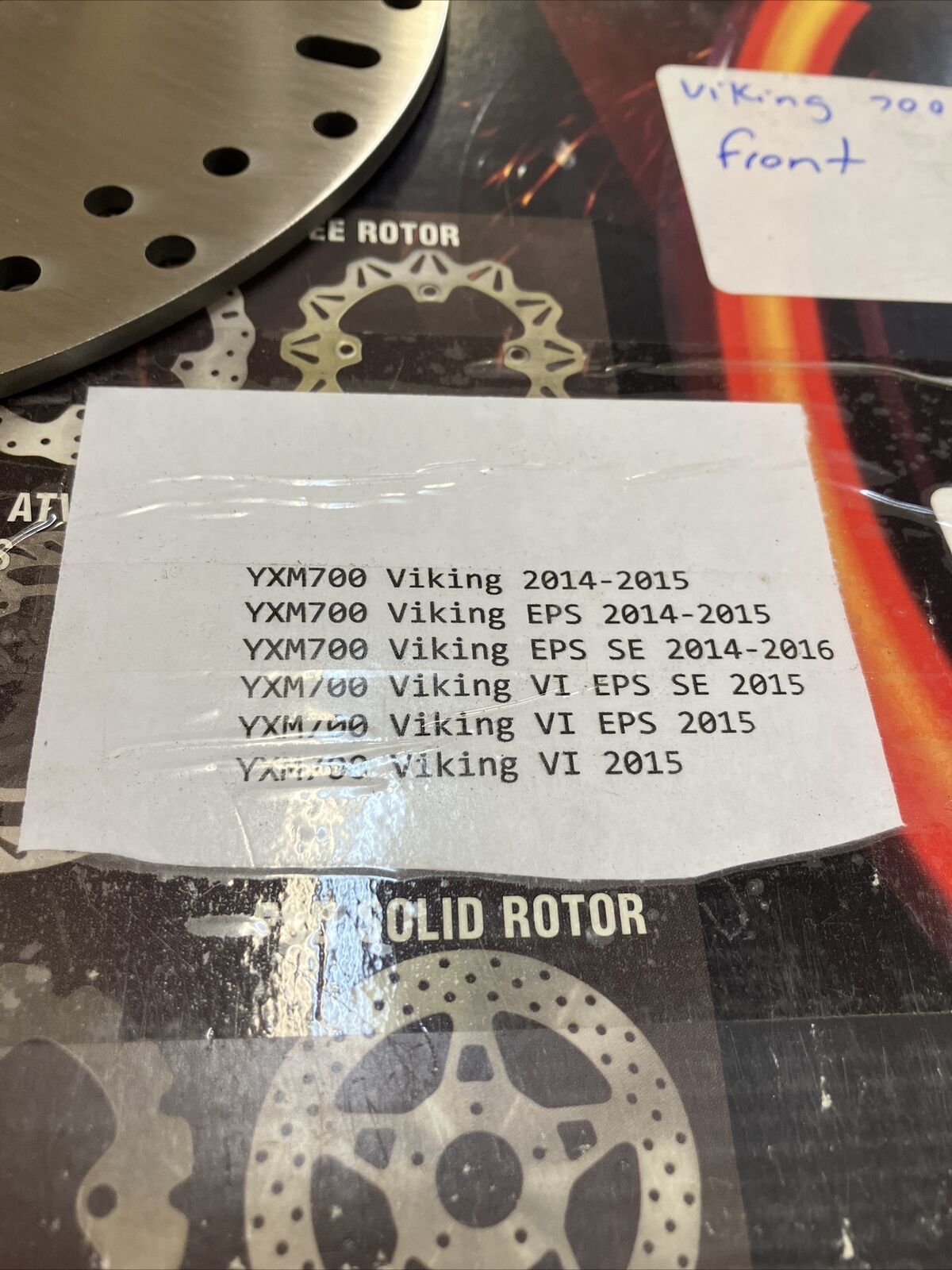 NOS Yamaha YXM700 Viking 2015 2016 brake disk rotor EBC MD6381D J1