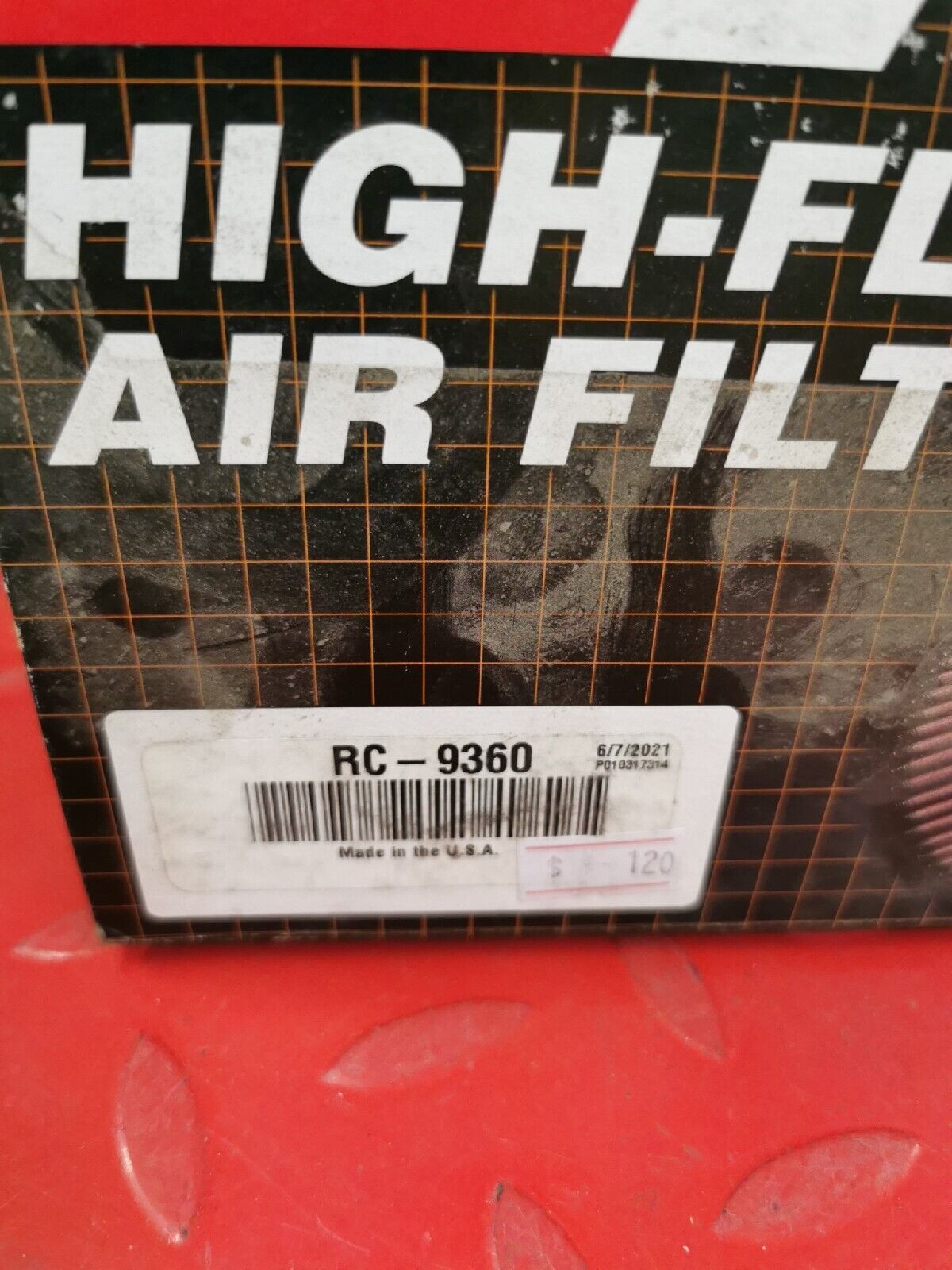NOS K&N Filters Universal Clamp-On Air Filter RC-9360 J9