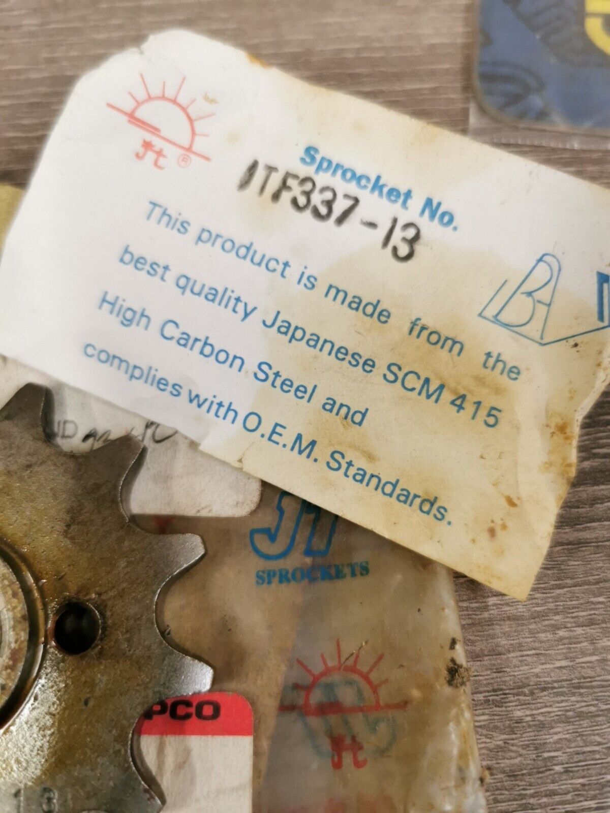 NOS JT CR250R CR480R ATC250R TRX250R Steel Front  SPROCKET 13T JTF-337.13 J19