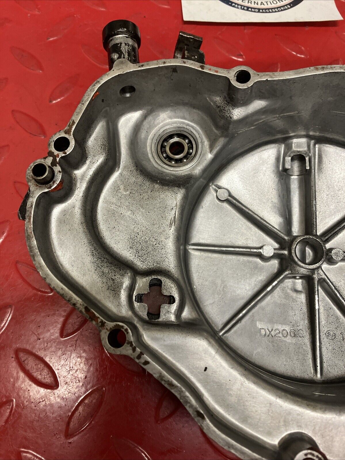 Kawasaki KDX200 1986 Right crankcase clutch cover 1987 NEED REPAIR