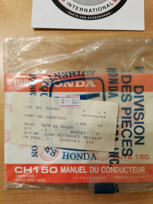 NOS HONDA CH150 1985 MANUEL DU CONDUCTEUR OWNERS MANUAL 00X32-KN7-600 H17