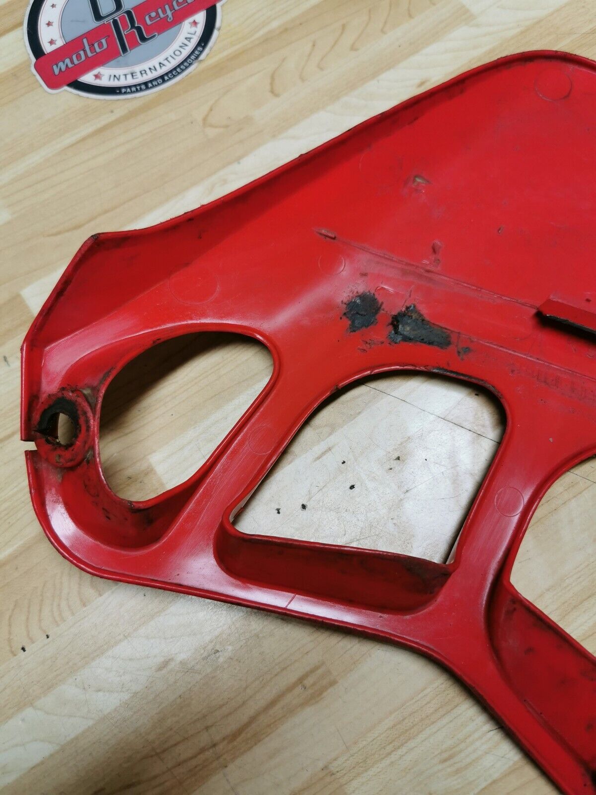 Honda CR250R 1989 left side cover panel radiator shroud plastic fairing 2