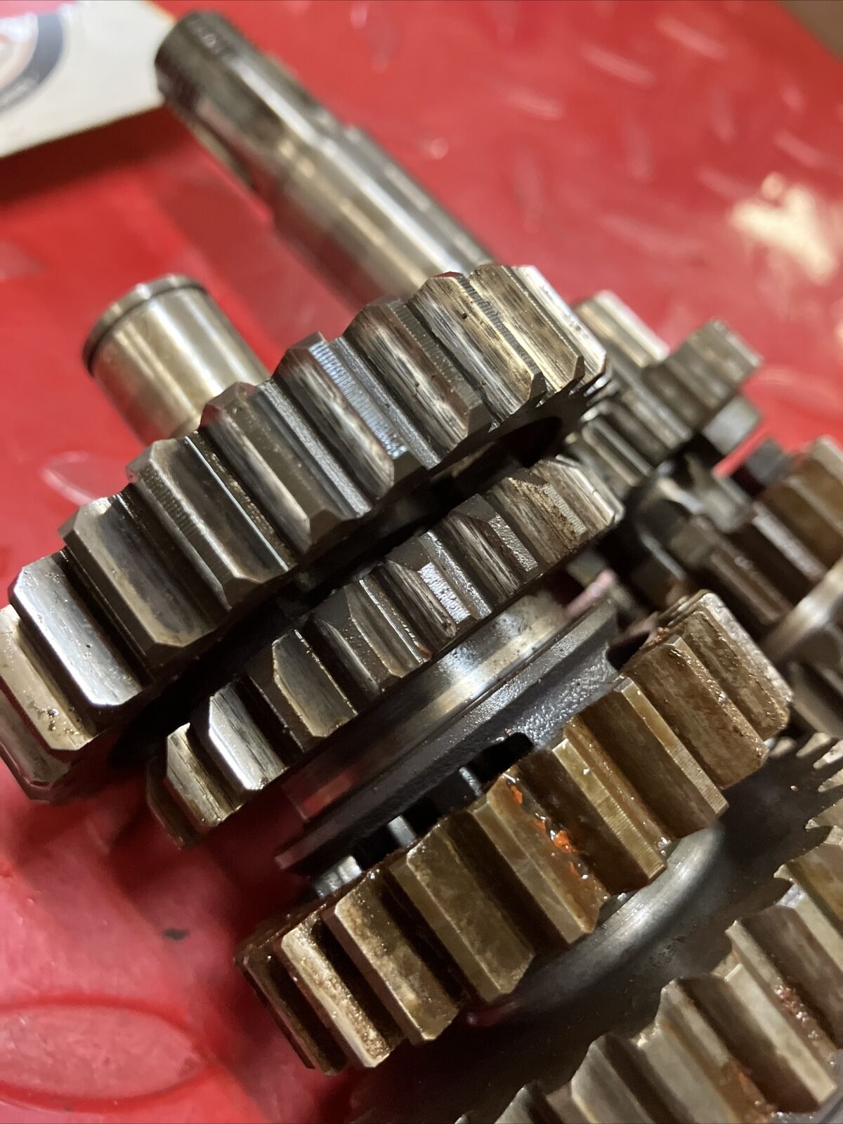 Suzuki RM125 1985 transmission mainshaft counterhsaft main counter shaft gear 2