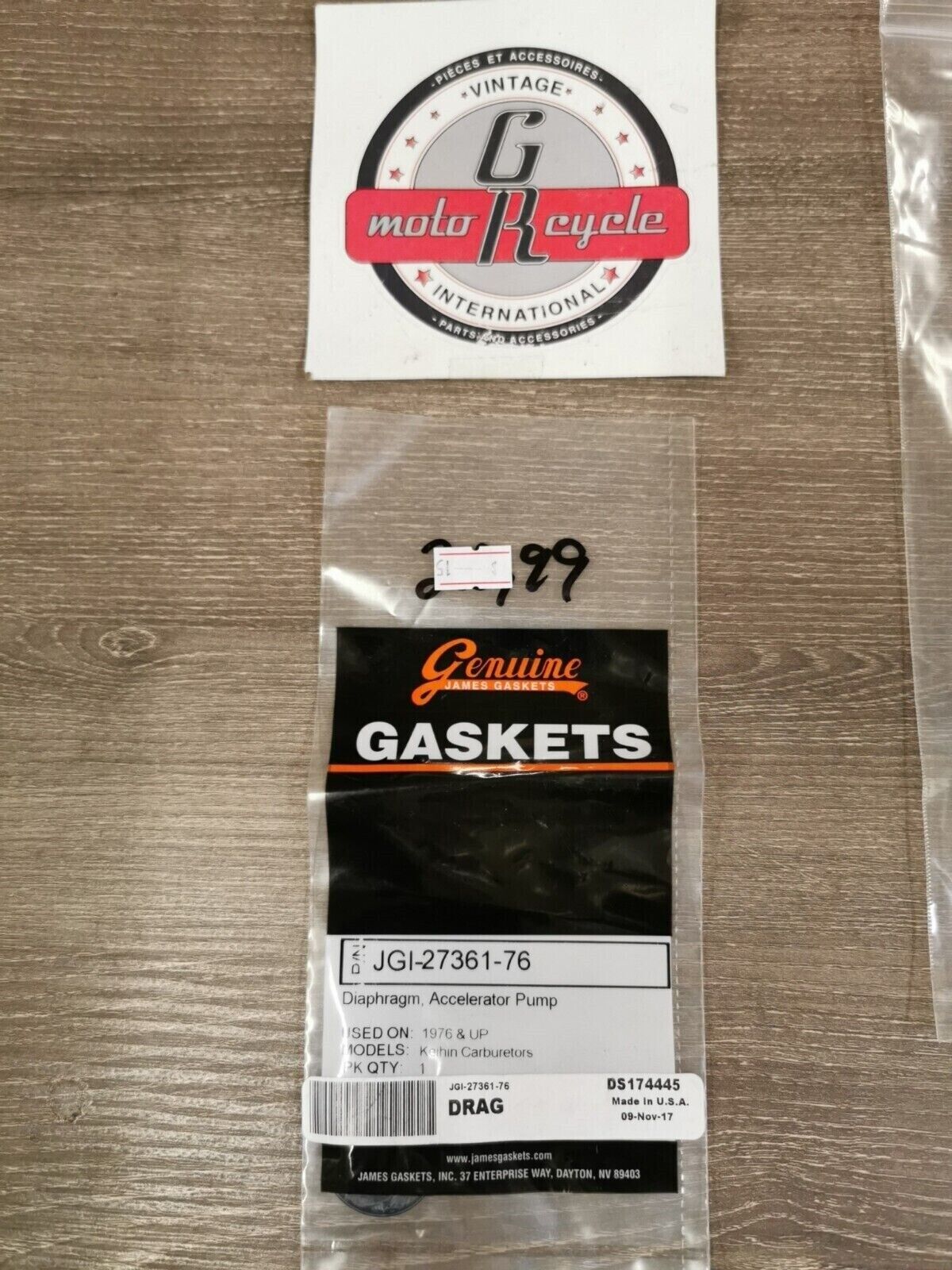 NOS James Gasket KEIHIN DIAPHRAGM ACCELERATOR PUMP JGI-273661-76 J45
