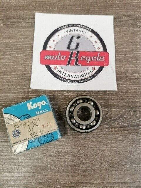 NOS YAMAHA TZ125 JT1 JT2 YFM45FXXL TFM4FGXR JT2MX BEARING 93306-30301-00 Y152