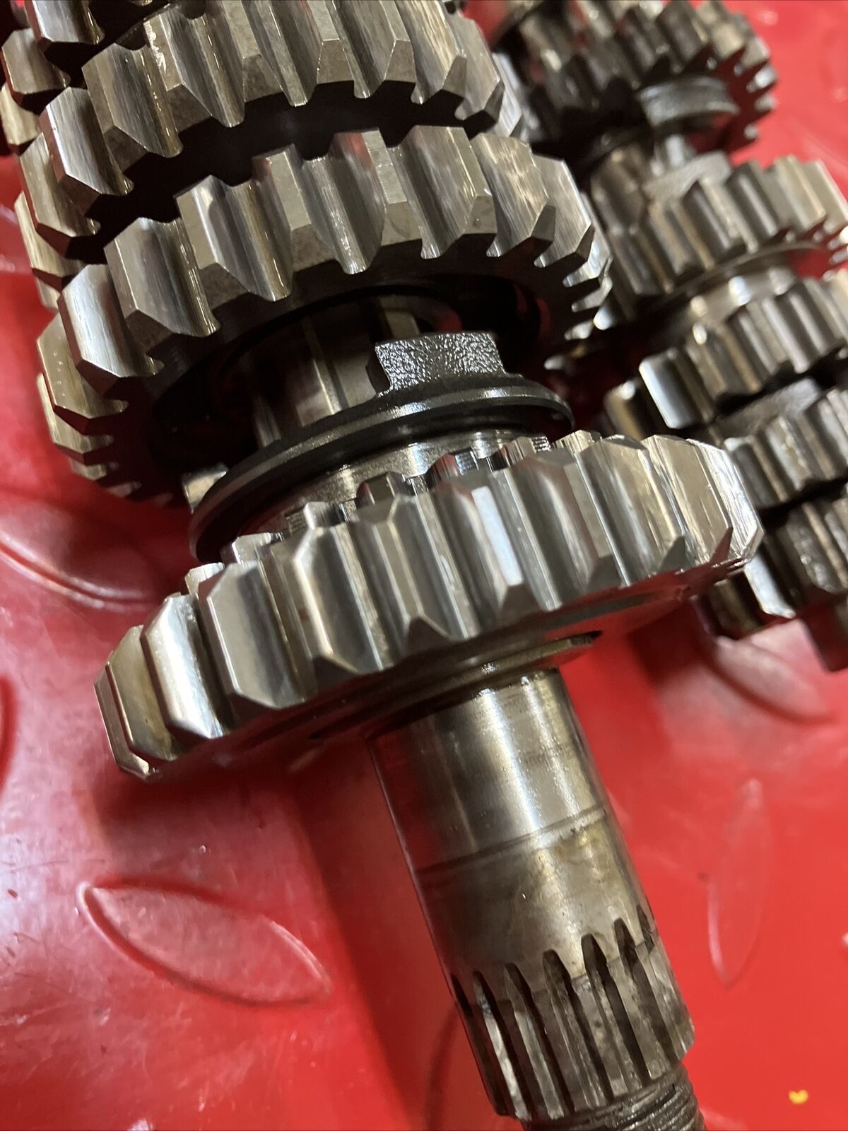 Suzuki RM125 1982 transmission mainshaft countershaft main cunter shaft gear