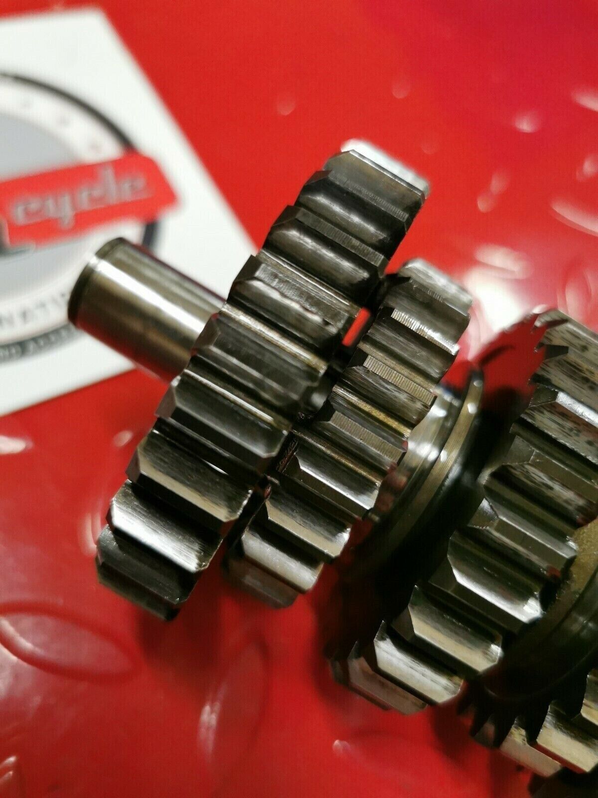 Suzuki RM250 1990 transmission mainshaft countershaft main counter shaft gear