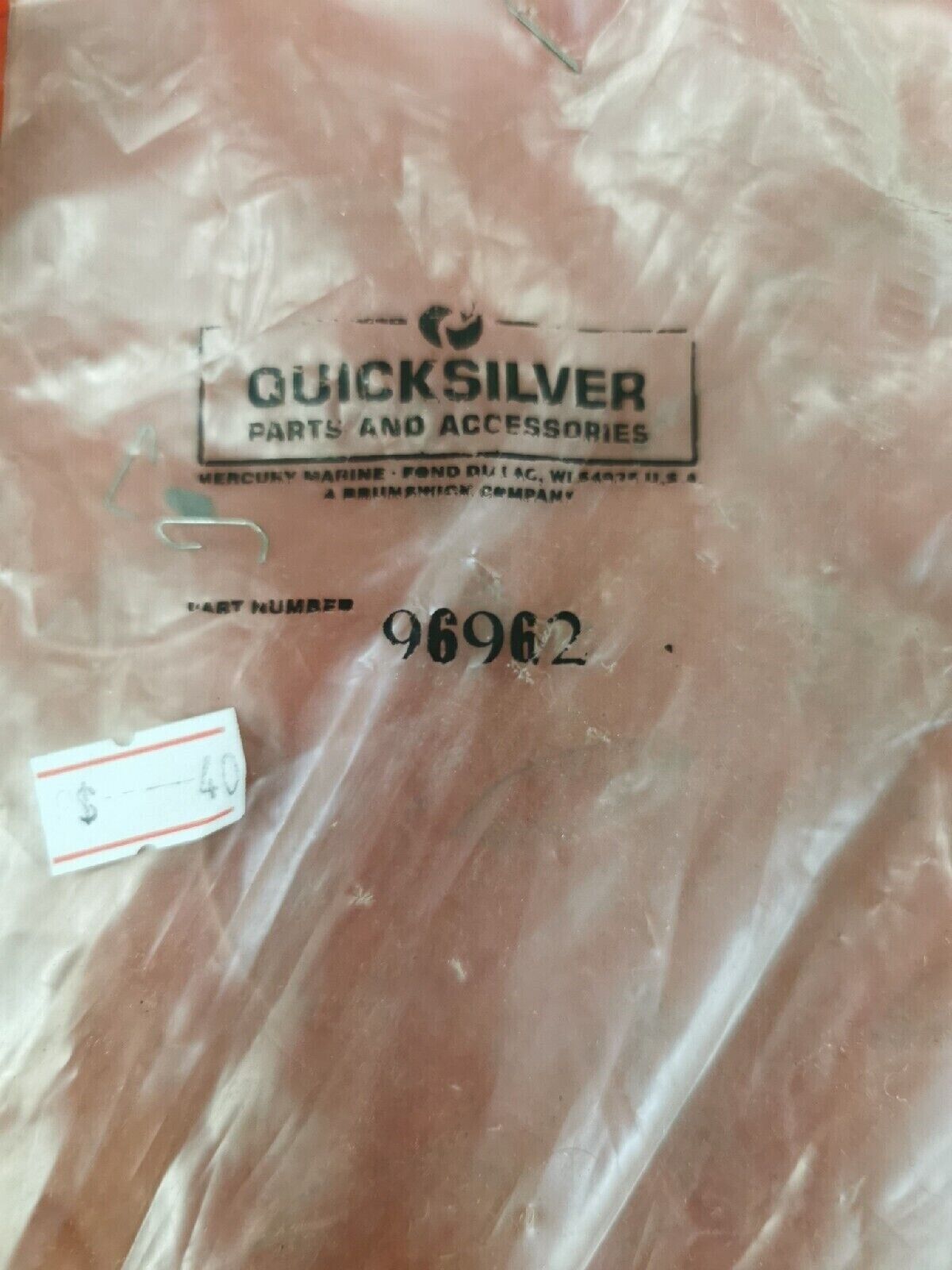 NOS QUICKSILVER  MERCURY TILT TUBE 96962   A3