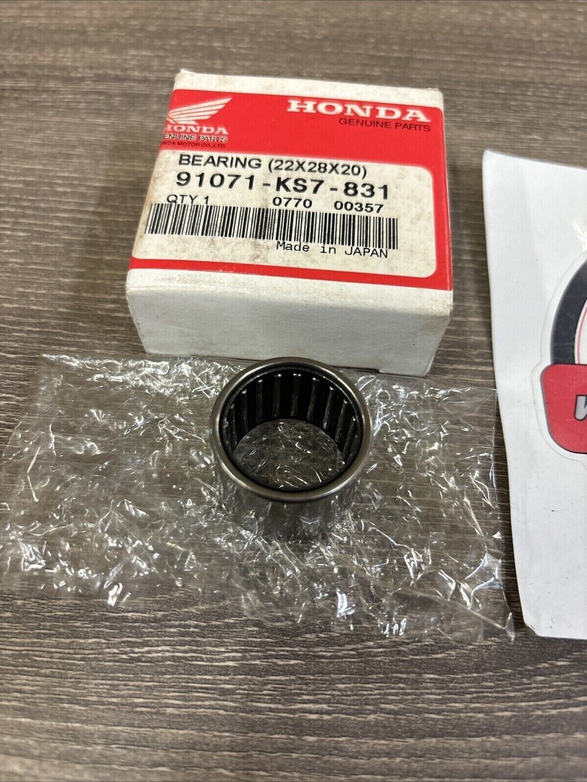 NOS Honda CR125R CR250R CR500R NEEDLE BEARING 91071-KS7-831 H123