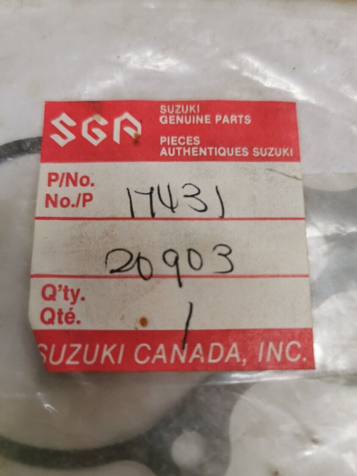 NOS SUZUKI RM80 RM80H 1983 - 1985 GASKET WATER PUMP CASE 174312-0903 S26