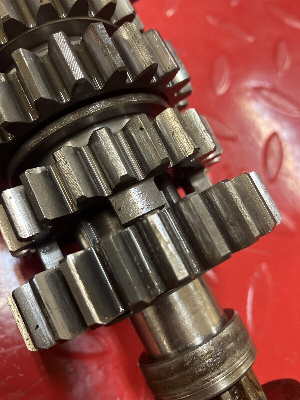 Honda CR250R 1986 transmission mainshaft countershaft main counter shaft gear 2
