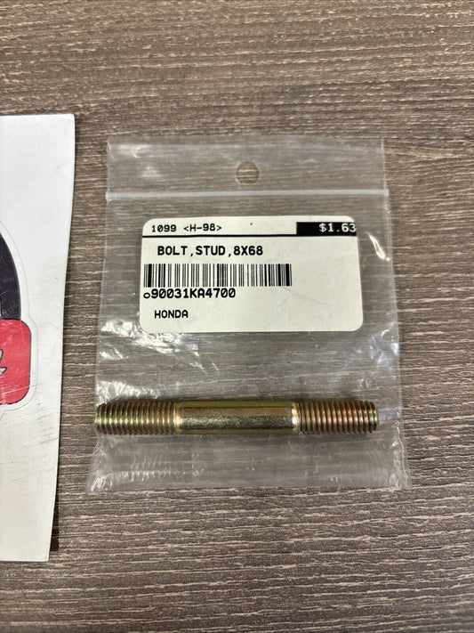NOS Honda 1982 CR250R STUD BOLT 8X68 90031-KA4-700 H135