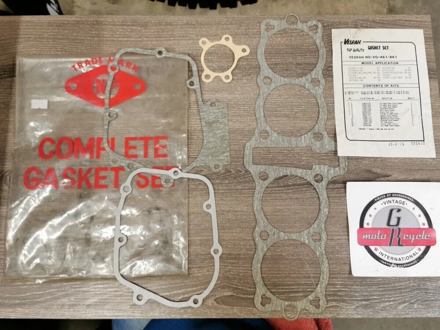 NOS VESRAH KZ750 ZX750 1983 - 1985 INCOMPLETE GASKET KIT VG-461/861 J46