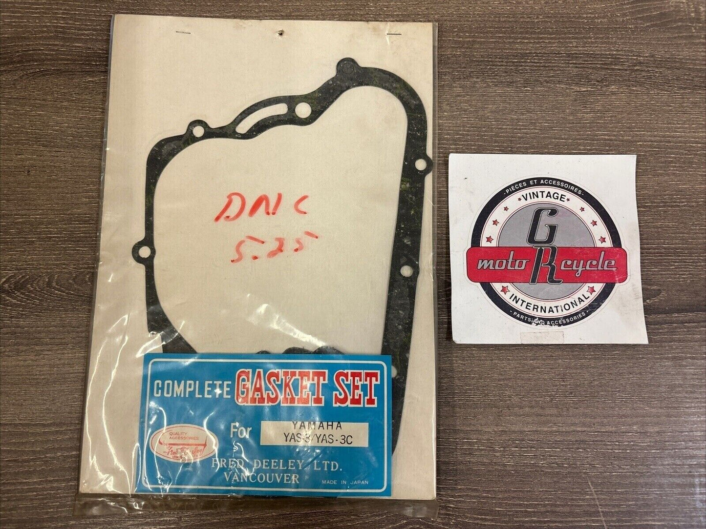 NOS FRED DEELEY YAS3 YAS3C GASKET KIT COMPLETE J63