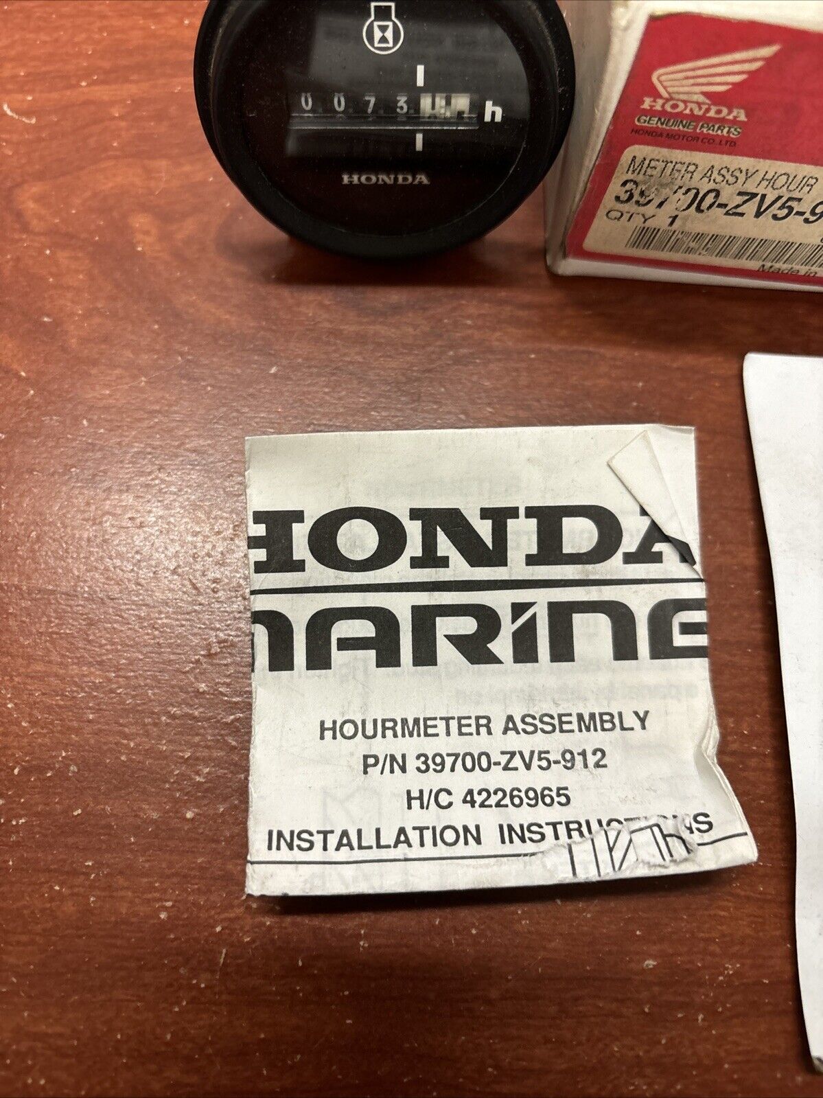 Honda 25HP 30HP HOUR METER 39700-ZV5-912 SUB 39700-ZV5-800AH H173