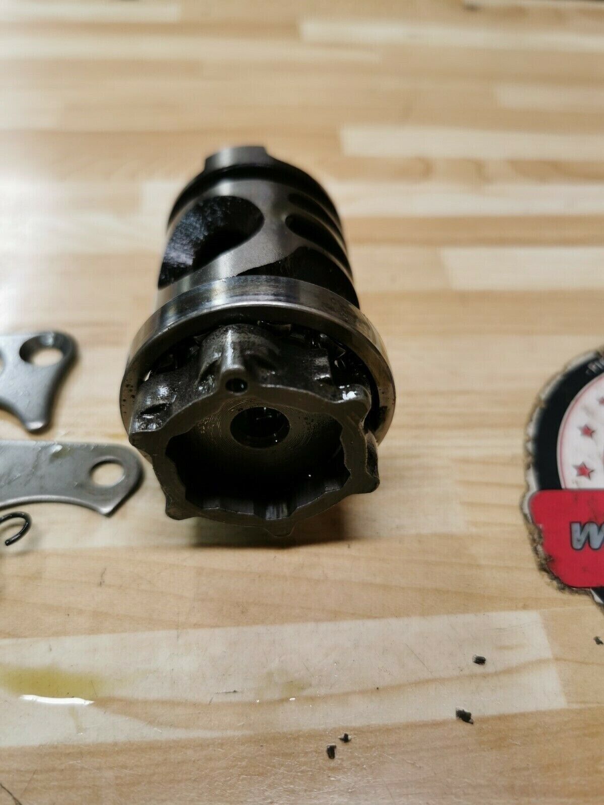 Kawasaki KX250 1981 transmission gearshift gear drum cam assy 1982 KDX250 1980