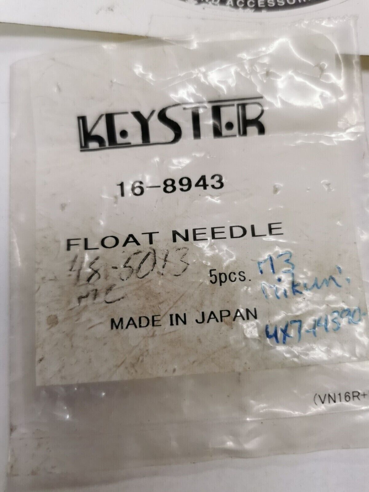 NOS KEYSTER Needle Valve Assy 16-8943 J20