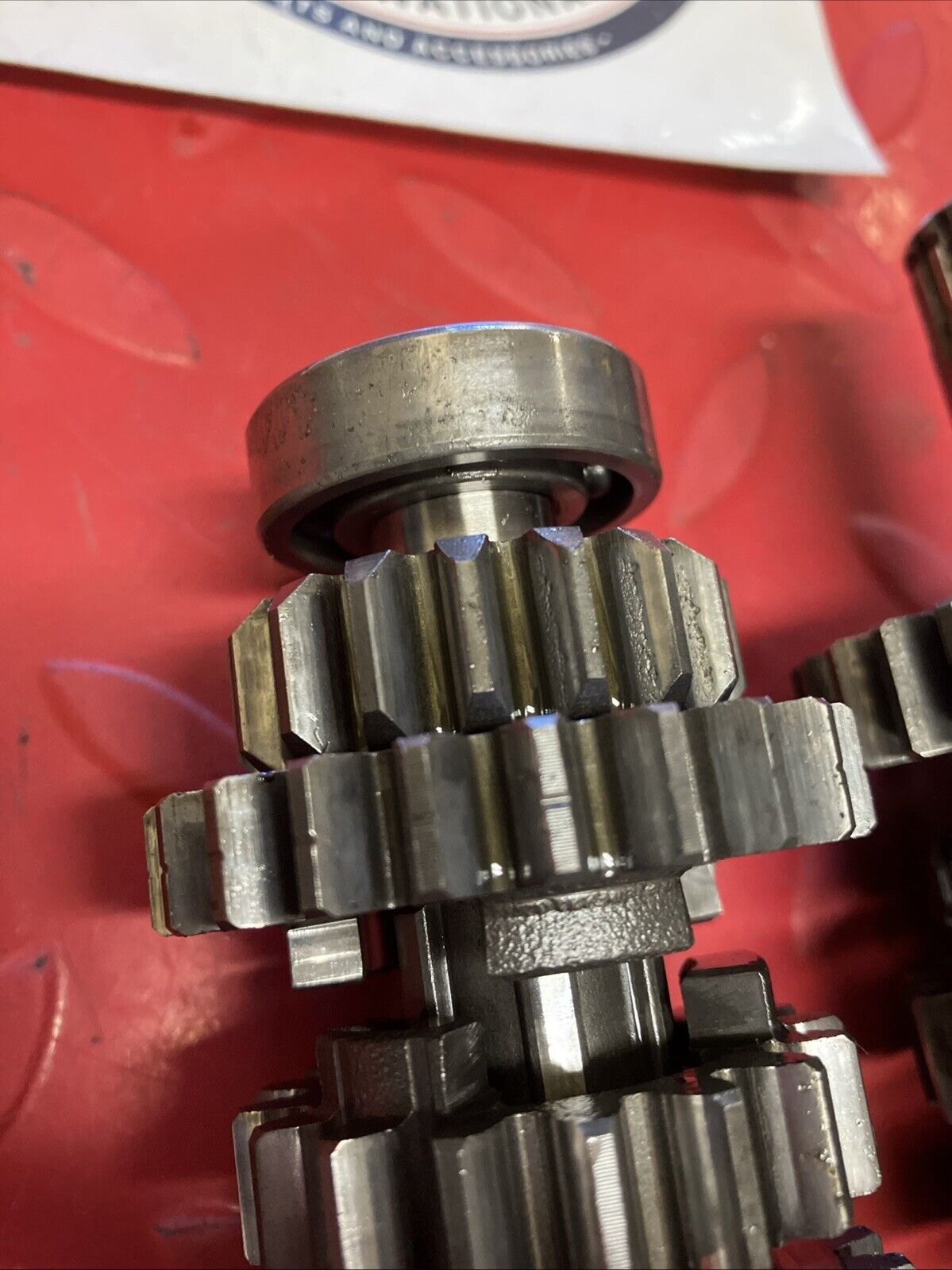 Suzuki RM125 1983 Transmission mainshaft countershaft gear shaft axle