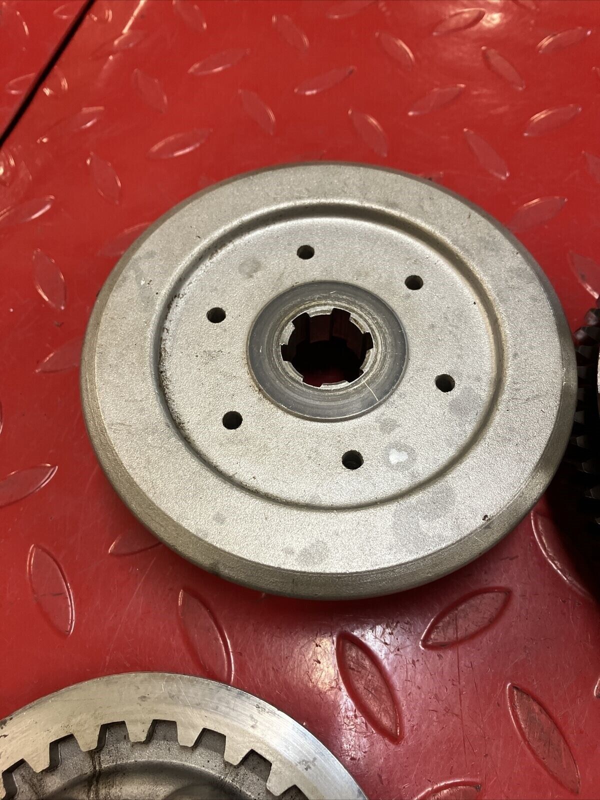 Yamaha RD400 1977 complete clutch assembly basket hub pressure plate