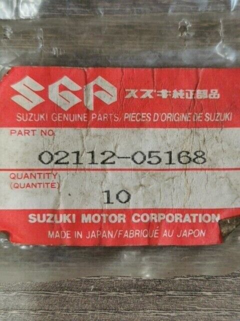 NOS SUZUKI A100 ALT50 B1005P CL50 CS125 DR125 DR250S DR400 SCREW 02112-05168 S46