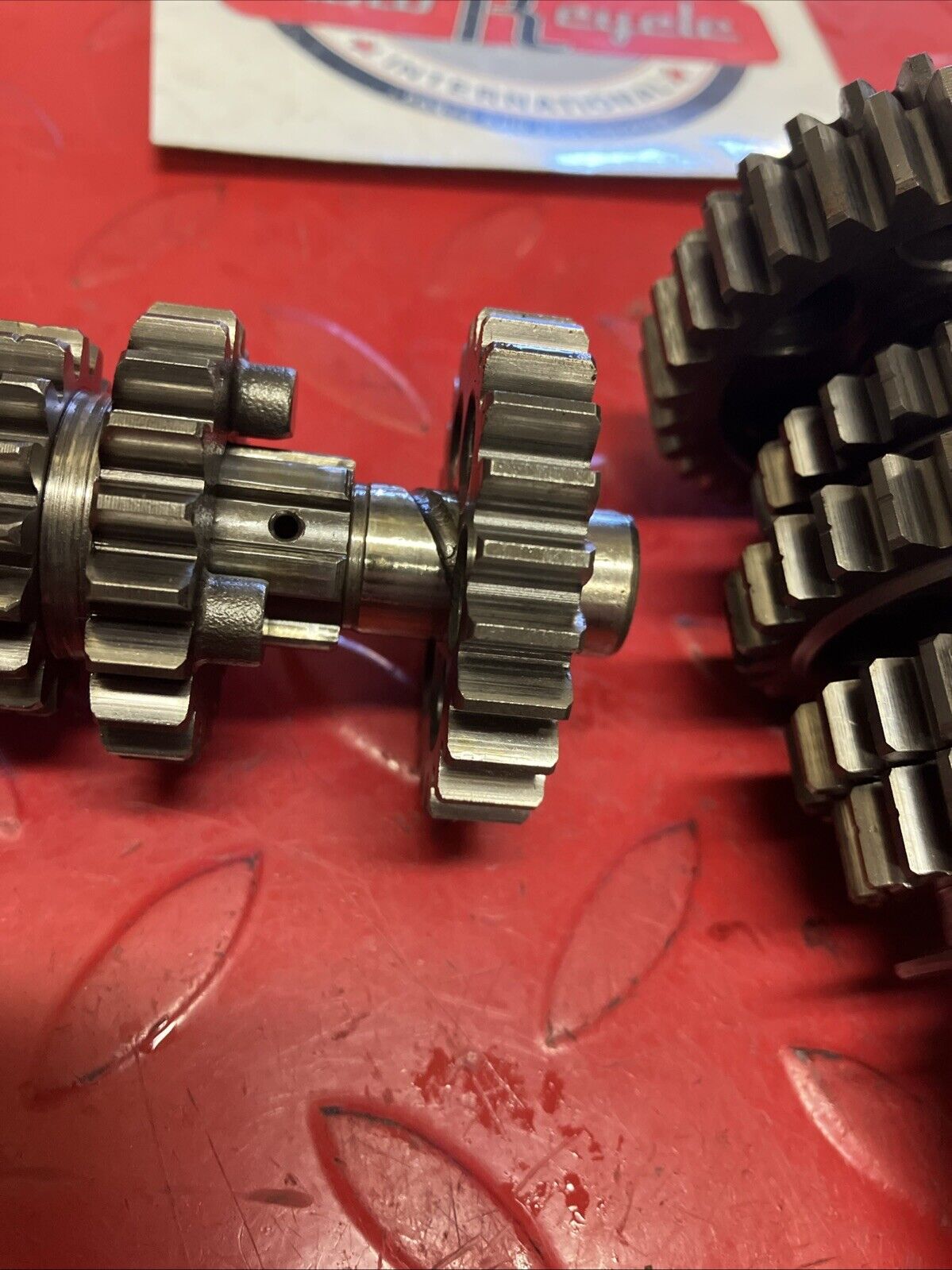 Kawasaki G4TR 1973 transmission mainshaft countershaft main counter shaft gear