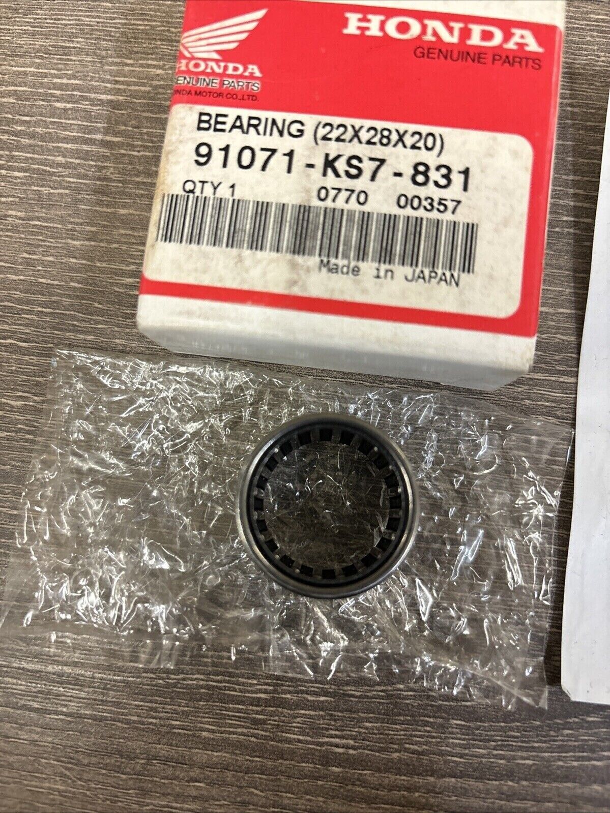 NOS Honda CR125R CR250R CR500R NEEDLE BEARING 91071-KS7-831 H123