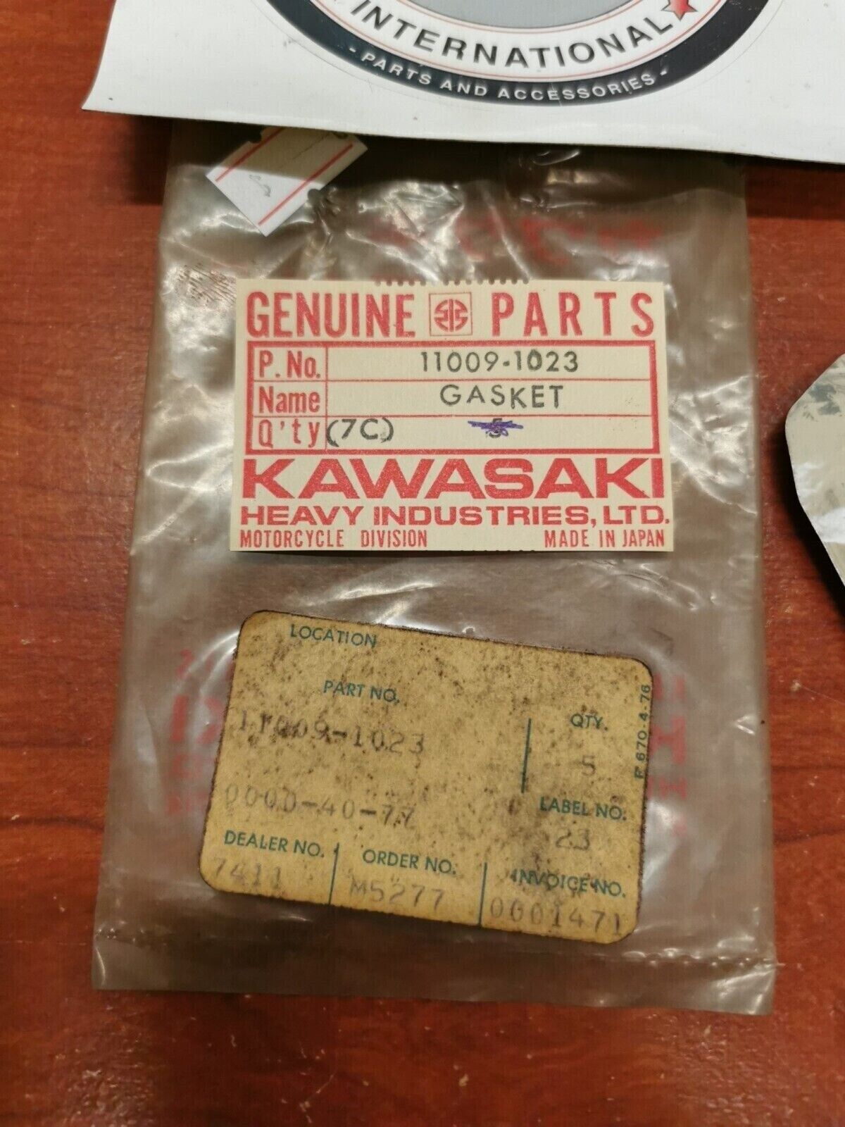 NOS Kawasaki 1977 KZ1000 OIL PUMP GASKET 11009-1023 K36
