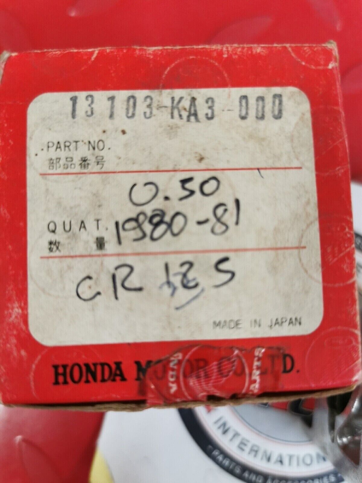 NOS HONDA CR125 1980 1981 PISTON 0.50 13103-KA3-000 H38