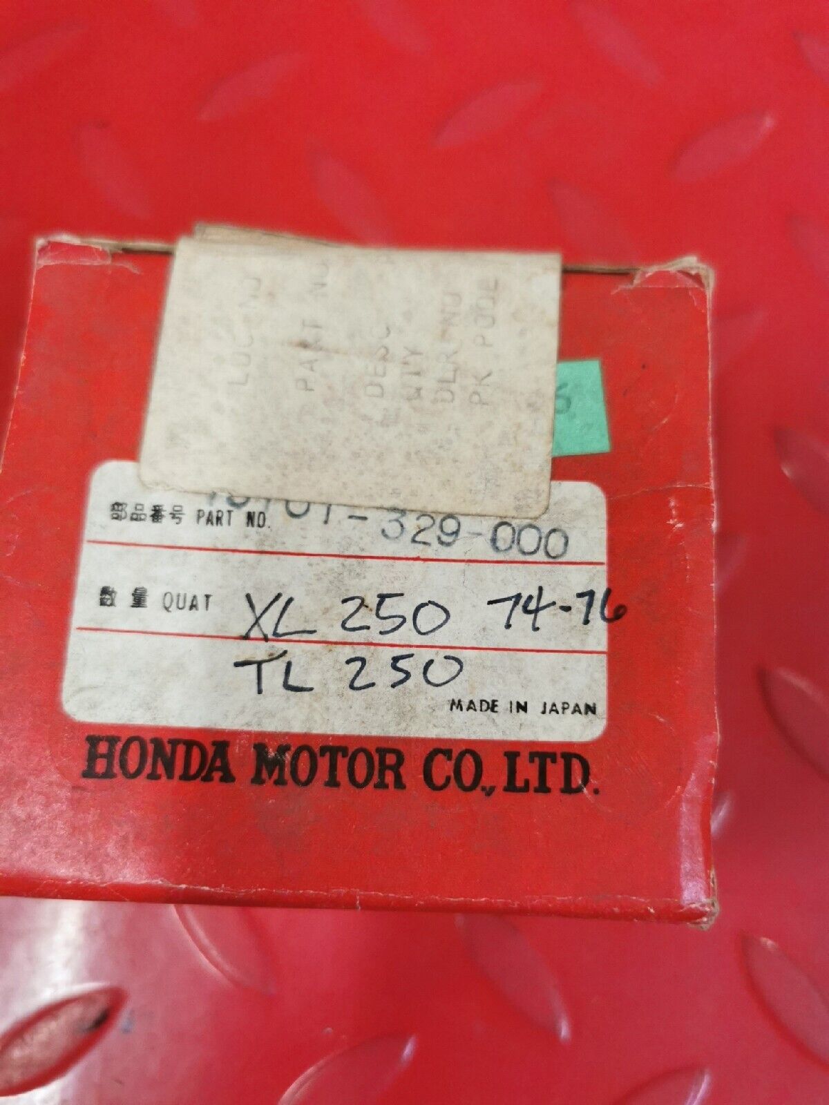 NEW NOS HONDA XL250 TL250 1974 - 1976 PISTON STD 13101-329-000 H40