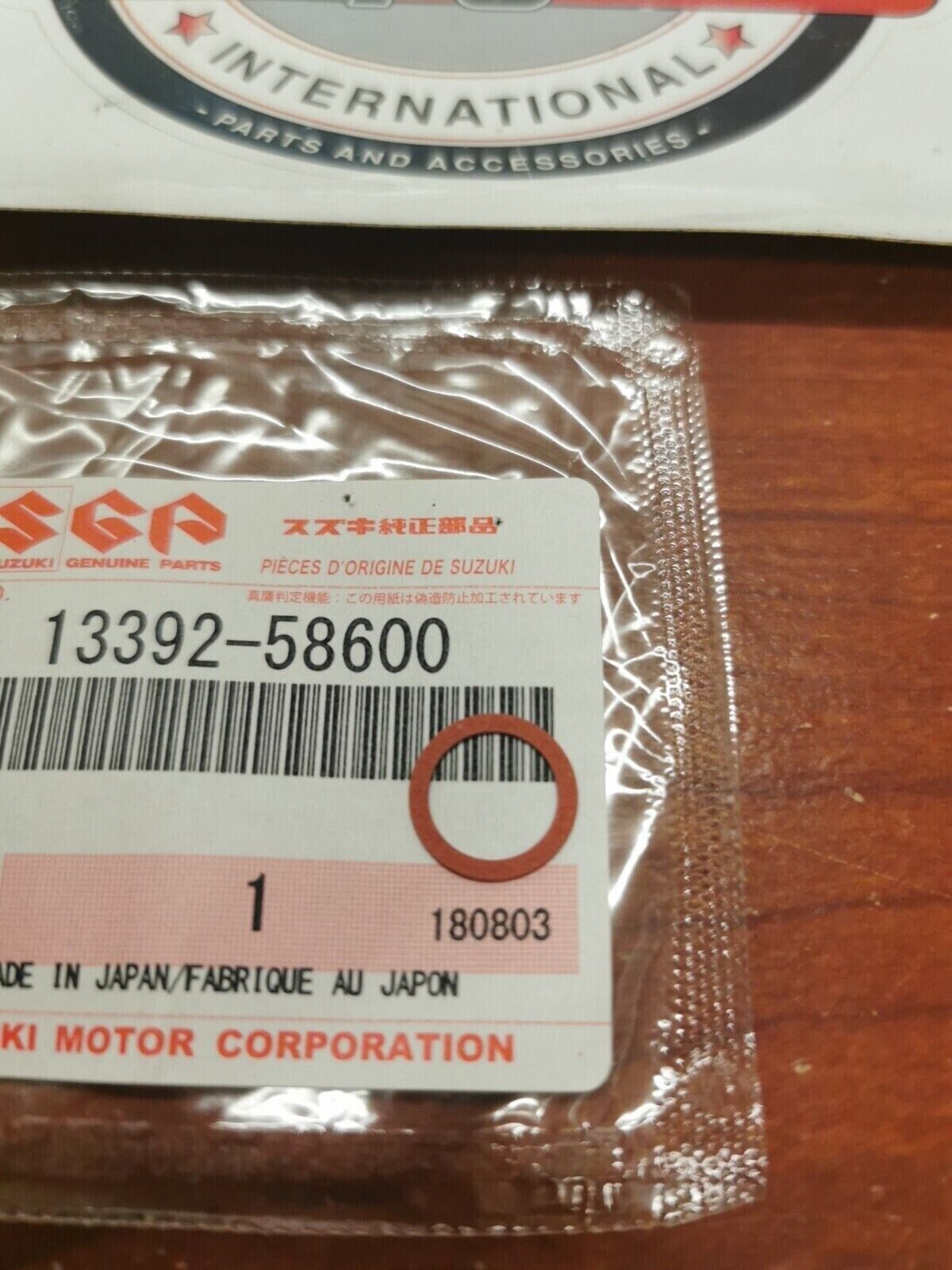 NOS Suzuki NEEDLE VALVE SEAL WASHER 13392-58600 S19