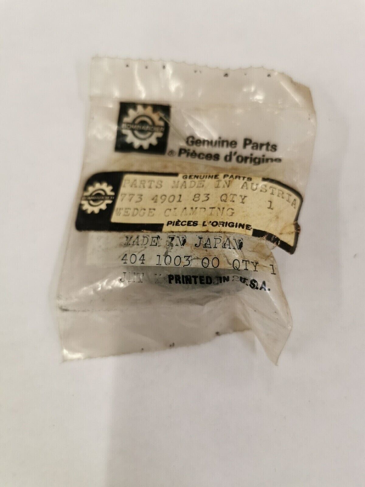 NOS PUCH BOMBARDIER MAXI HANDLE BAR WEDGE NUT 349.1.32.122.1     773-490-183  P3
