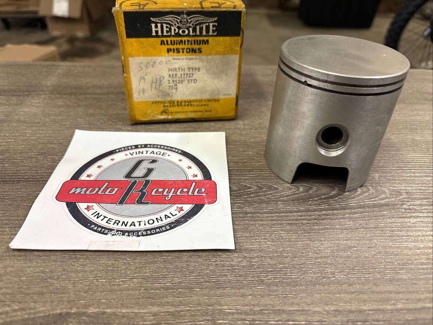 NOS HEPOLITE 300CC PISTON HIRTH TYPE 75MM STD 17727 J62