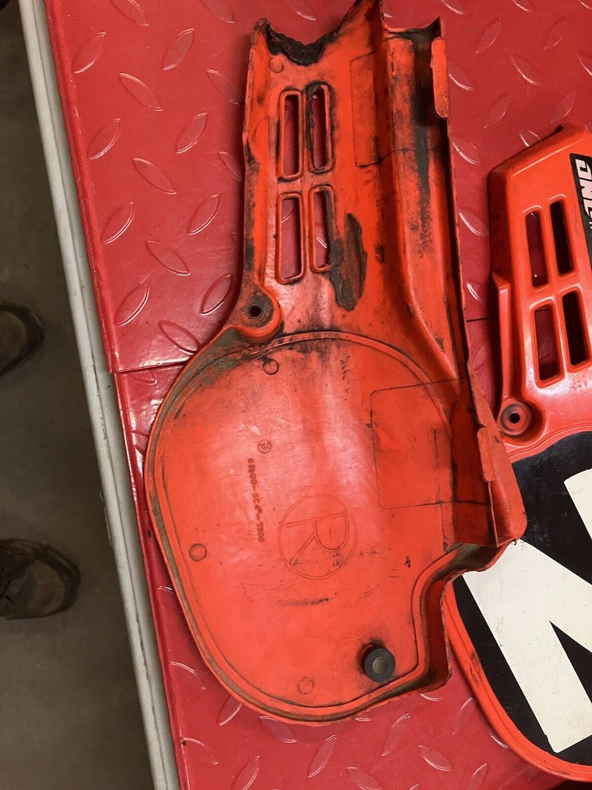 Honda CR80R 1984 rear fender left right front number plate side cover shroud