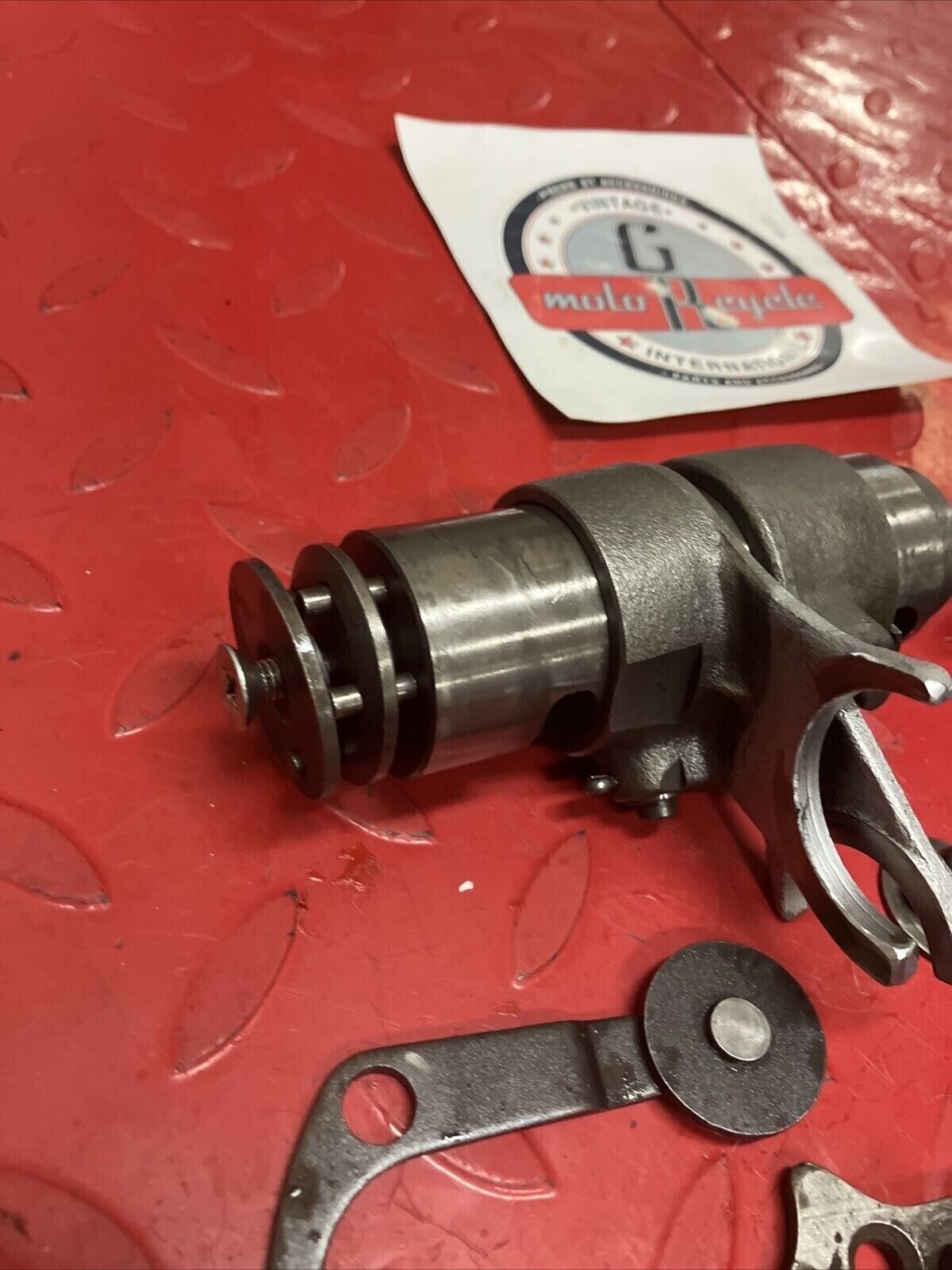 Suzuki RV125 1975 transmission shaft gear gearshift gear shift drum cam forks