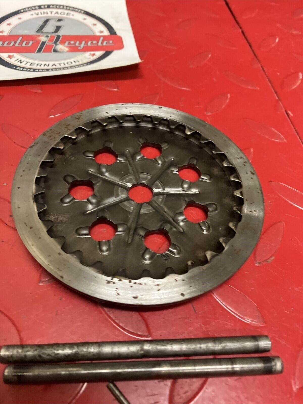Suzuki TC125 1972 clutch hub pressure plate misc parts TS125